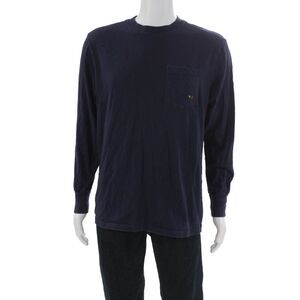 Aime Leon Dore Mens Blue Cotton Long Sleeve Crew Neck Solid Top Size M